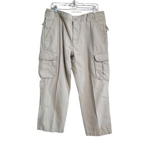 L.L. Bean Tactical Multipocket Khaki Cargo Pants, Hiking Outdoors Gorpcore sz 38